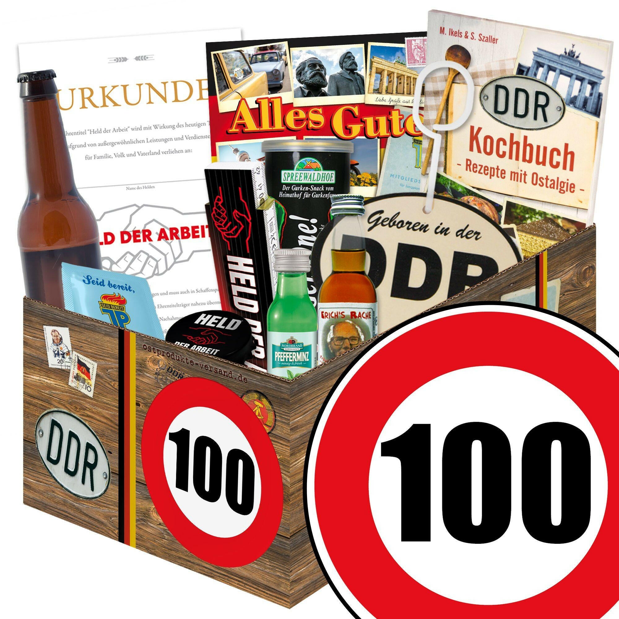 Zahl 100 - Geschenkset Ostpaket "Männer Box" - Ossiladen I Ostprodukte Versand