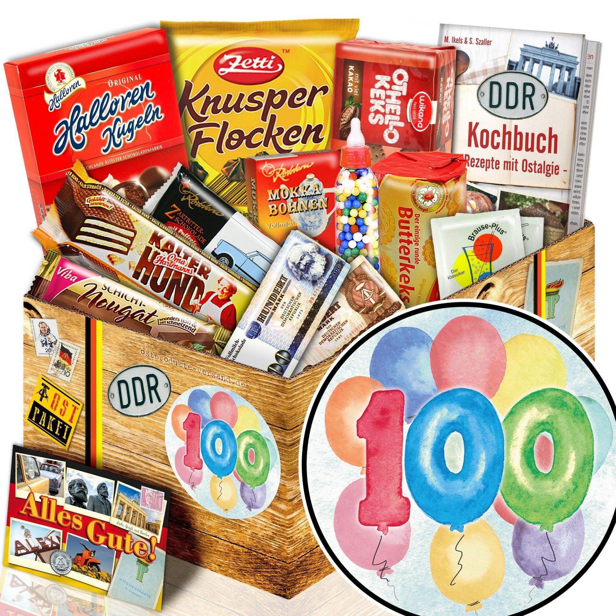 Zahl 100 - Süßigkeiten Set DDR L - Ossiladen I Ostprodukte Versand