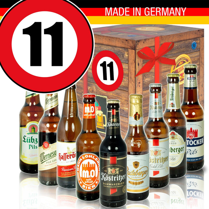 Zahl 11 - Bier Geschenk "Ostbiere" 9er Set - Ossiladen I Ostprodukte Versand