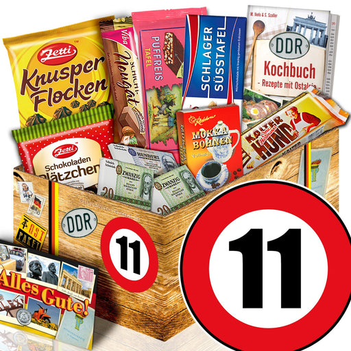 Zahl 11 - Geschenkset Ostpaket "Schokoladenbox M" - Ossiladen I Ostprodukte Versand