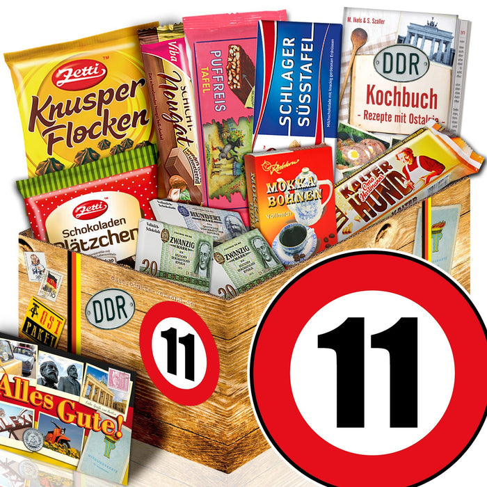 Zahl 11 - Geschenkset Ostpaket "Schokoladenbox M" - Ossiladen I Ostprodukte Versand