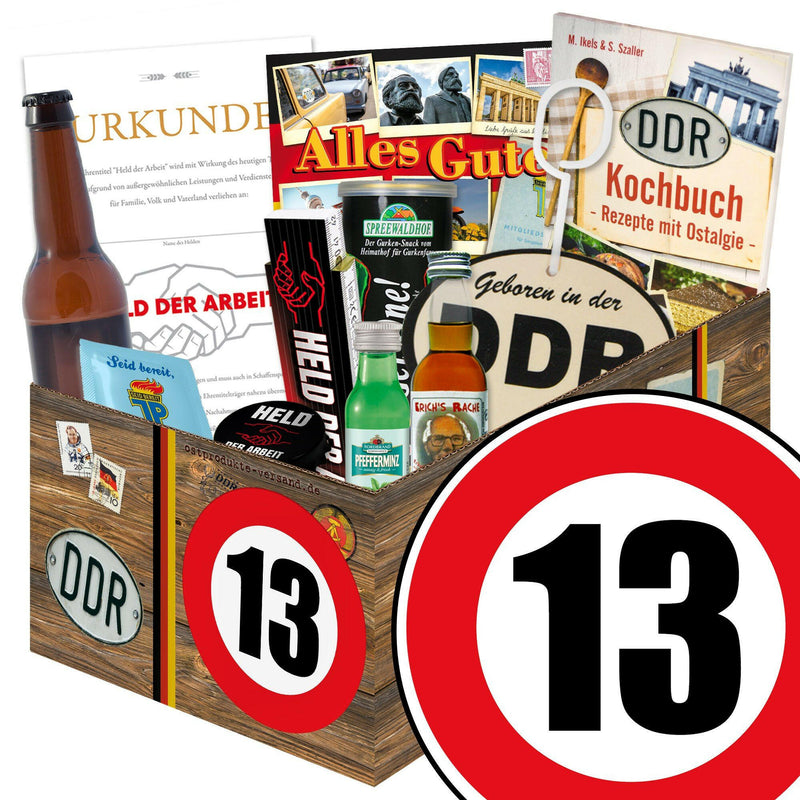 Zahl 13 - Geschenkset Ostpaket "Männer Box" - Ossiladen I Ostprodukte Versand