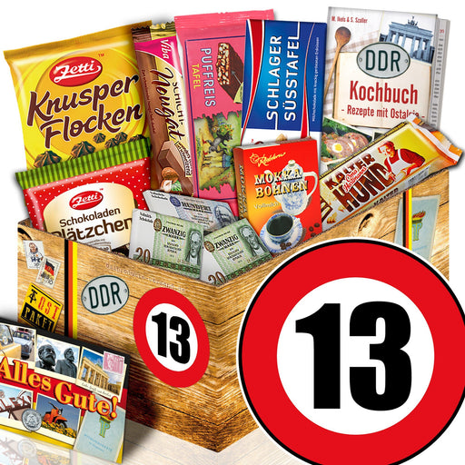 Zahl 13 - Geschenkset Ostpaket "Schokoladenbox M" - Ossiladen I Ostprodukte Versand