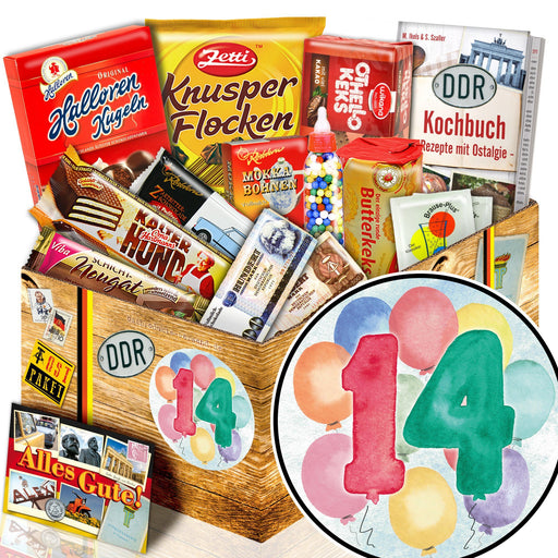 Zahl 14 - Süßigkeiten Set DDR L - Ossiladen I Ostprodukte Versand