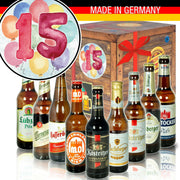 Zahl 15 - Geschenkbox "Ostbiere" 9er Set - Ossiladen I Ostprodukte Versand