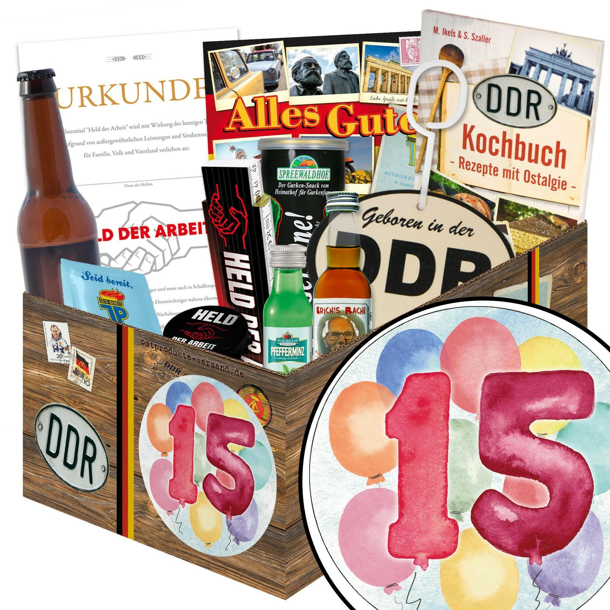 Zahl 15 - Geschenkset Ostpaket "Männer Box" - Ossiladen I Ostprodukte Versand