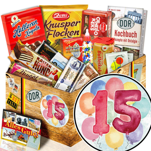 Zahl 15 - Süßigkeiten Set DDR L - Ossiladen I Ostprodukte Versand