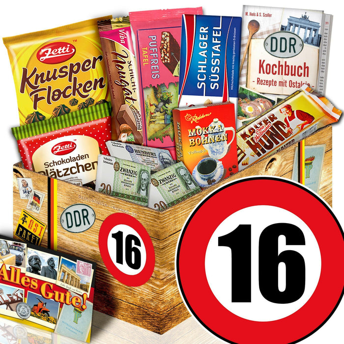 Zahl 16 - Geschenkset Ostpaket "Schokoladenbox M" - Ossiladen I Ostprodukte Versand