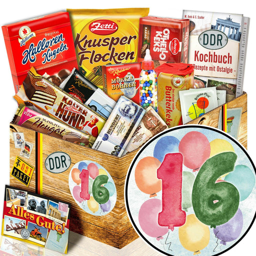 Zahl 16 - Süßigkeiten Set DDR L - Ossiladen I Ostprodukte Versand