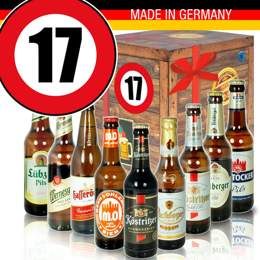 Zahl 17 - Bier Geschenk "Ostbiere" 9er Set - Ossiladen I Ostprodukte Versand