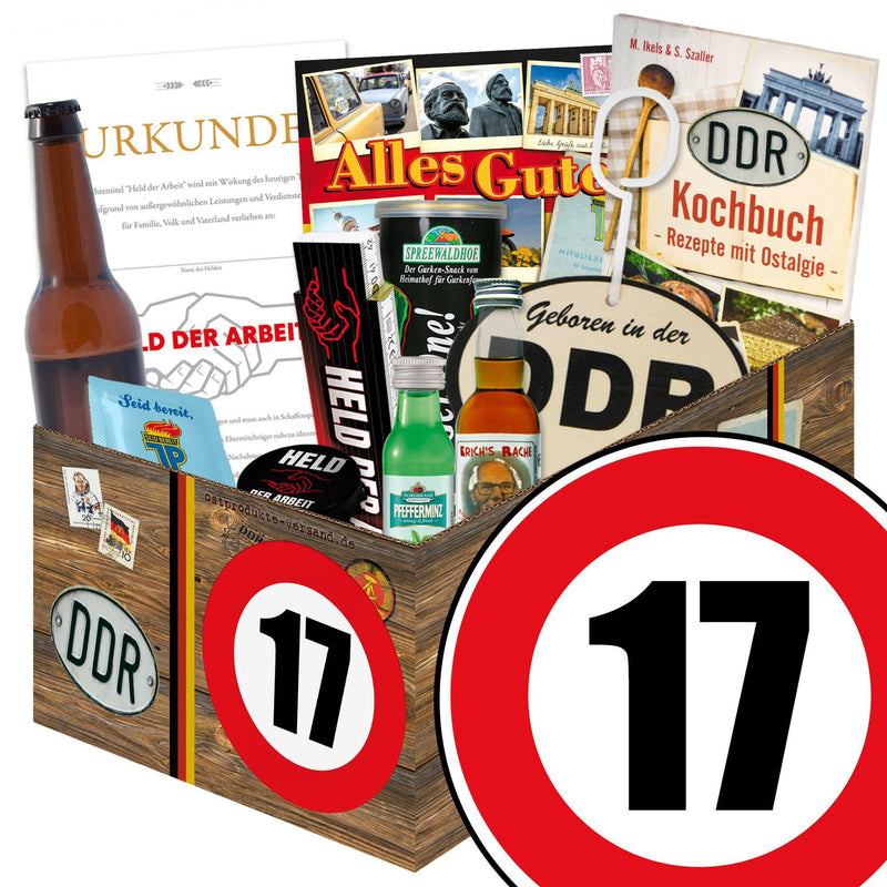 Zahl 17 - Geschenkset Ostpaket "Männer Box" - Ossiladen I Ostprodukte Versand