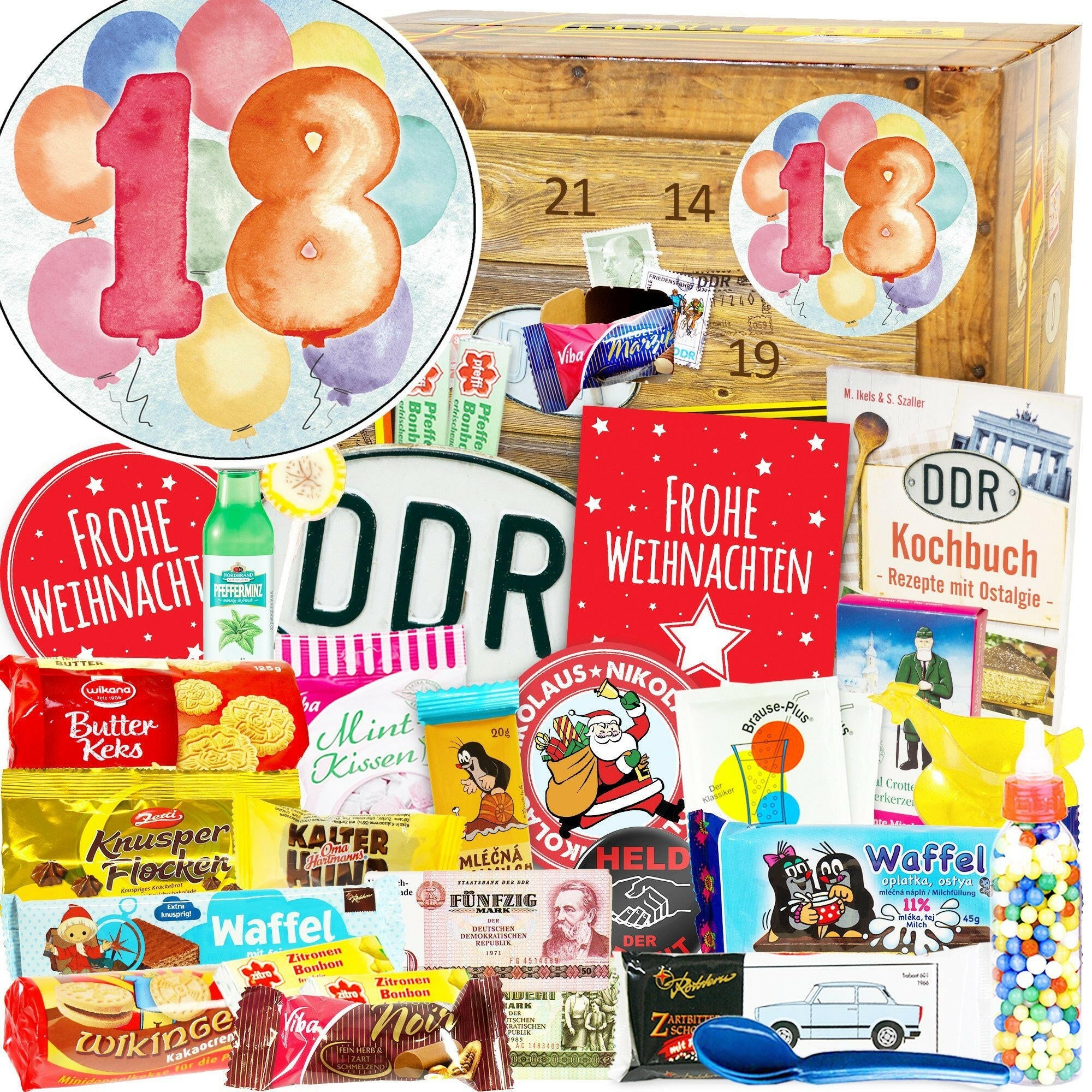 Zahl 18 - Adventskalender DDR - Ossiladen I Ostprodukte Versand