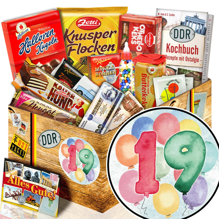 Zahl 19 - Süßigkeiten Set DDR L - Ossiladen I Ostprodukte Versand