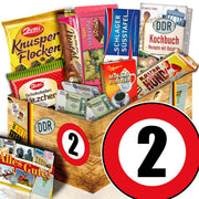 Zahl 2 - Geschenkset Ostpaket "Schokoladenbox M" - Ossiladen I Ostprodukte Versand