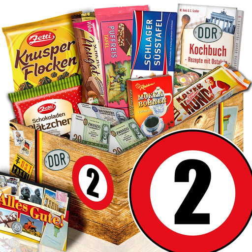 Zahl 2 - Geschenkset Ostpaket "Schokoladenbox M" - Ossiladen I Ostprodukte Versand