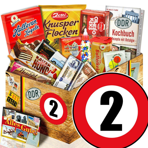 Zahl 2 - Süßigkeiten Set DDR L - Ossiladen I Ostprodukte Versand