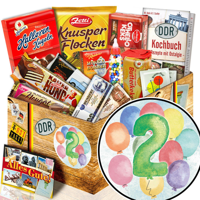 Zahl 2 - Süßigkeiten Set DDR L - Ossiladen I Ostprodukte Versand