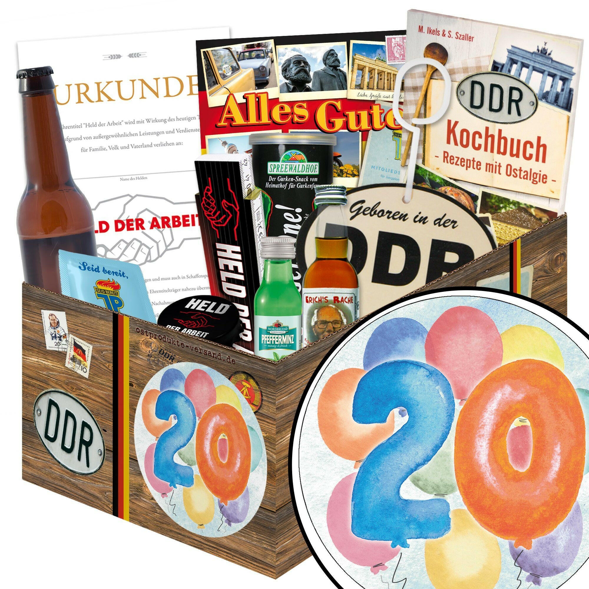 Zahl 20 - Geschenkset Ostpaket "Männer Box" - Ossiladen I Ostprodukte Versand
