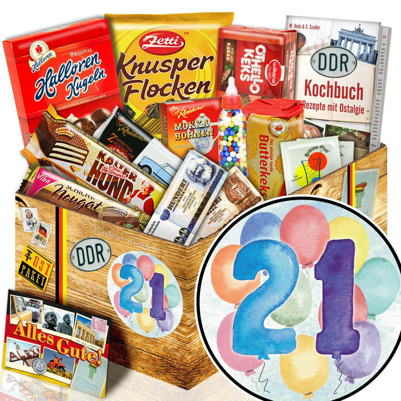 Zahl 21 - Süßigkeiten Set DDR L - Ossiladen I Ostprodukte Versand