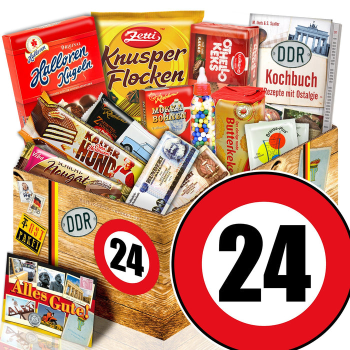 Zahl 24 - Süßigkeiten Set DDR L - Ossiladen I Ostprodukte Versand