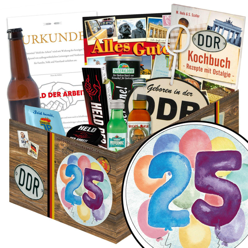 Zahl 25 - Geschenkset Ostpaket "Männer Box" - Ossiladen I Ostprodukte Versand
