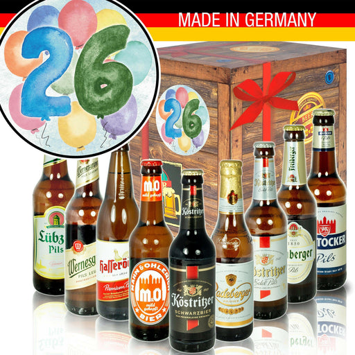 Zahl 26 - Geschenkbox "Ostbiere" 9er Set - Ossiladen I Ostprodukte Versand