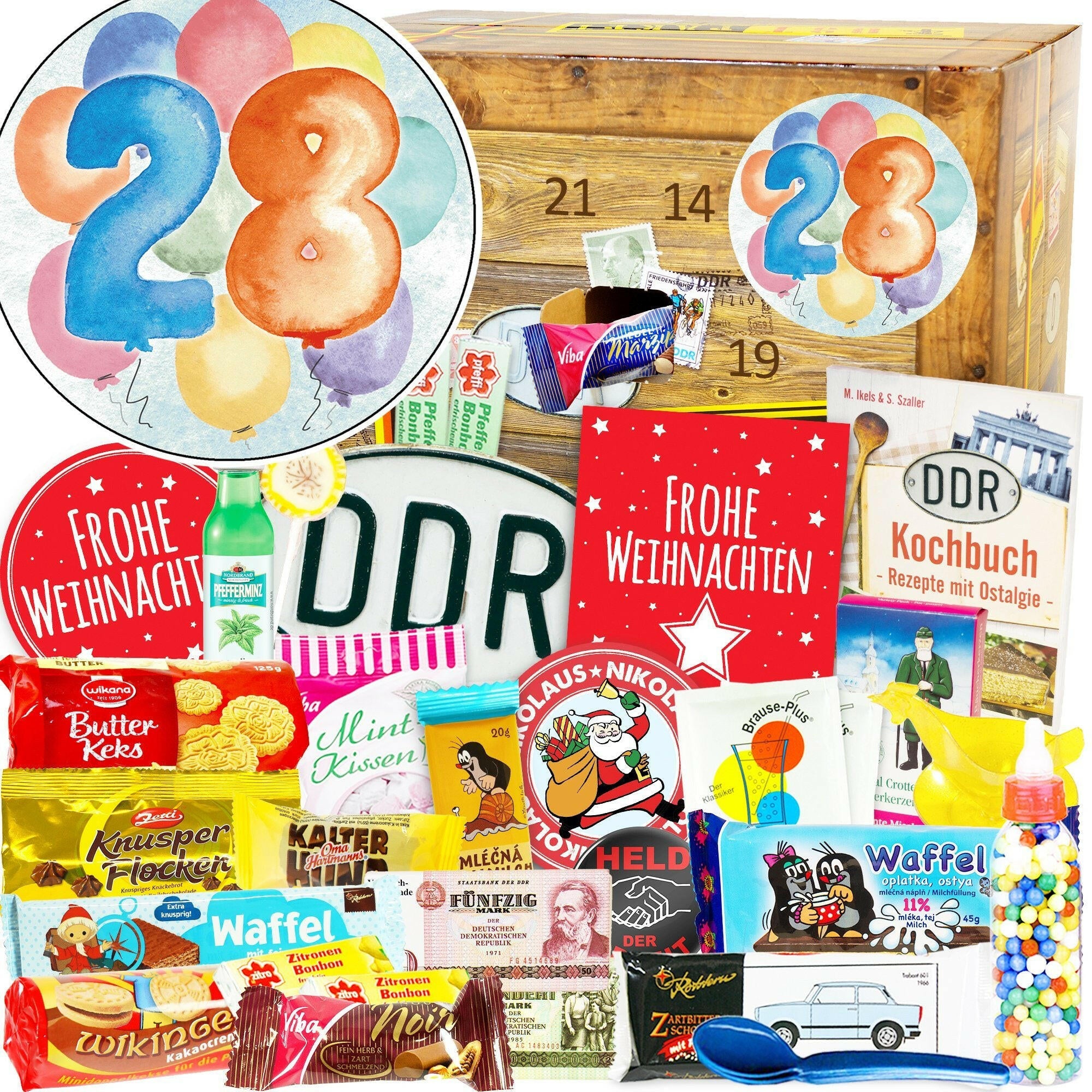 Zahl 28 - Adventskalender DDR - Ossiladen I Ostprodukte Versand