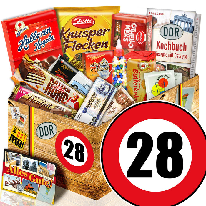 Zahl 28 - Süßigkeiten Set DDR L - Ossiladen I Ostprodukte Versand