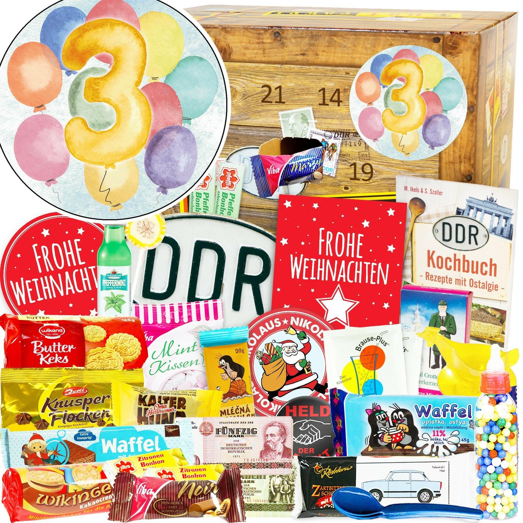 Zahl 3 - Adventskalender DDR - Ossiladen I Ostprodukte Versand
