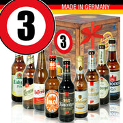 Zahl 3 - Bier Geschenk Set "Ostbiere" 9er Set - Ossiladen I Ostprodukte Versand