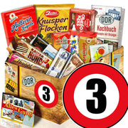 Zahl 3 - Süßigkeiten Set DDR L - Ossiladen I Ostprodukte Versand