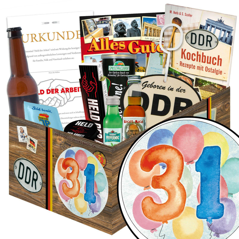 Zahl 31 - Geschenkset Ostpaket "Männer Box" - Ossiladen I Ostprodukte Versand