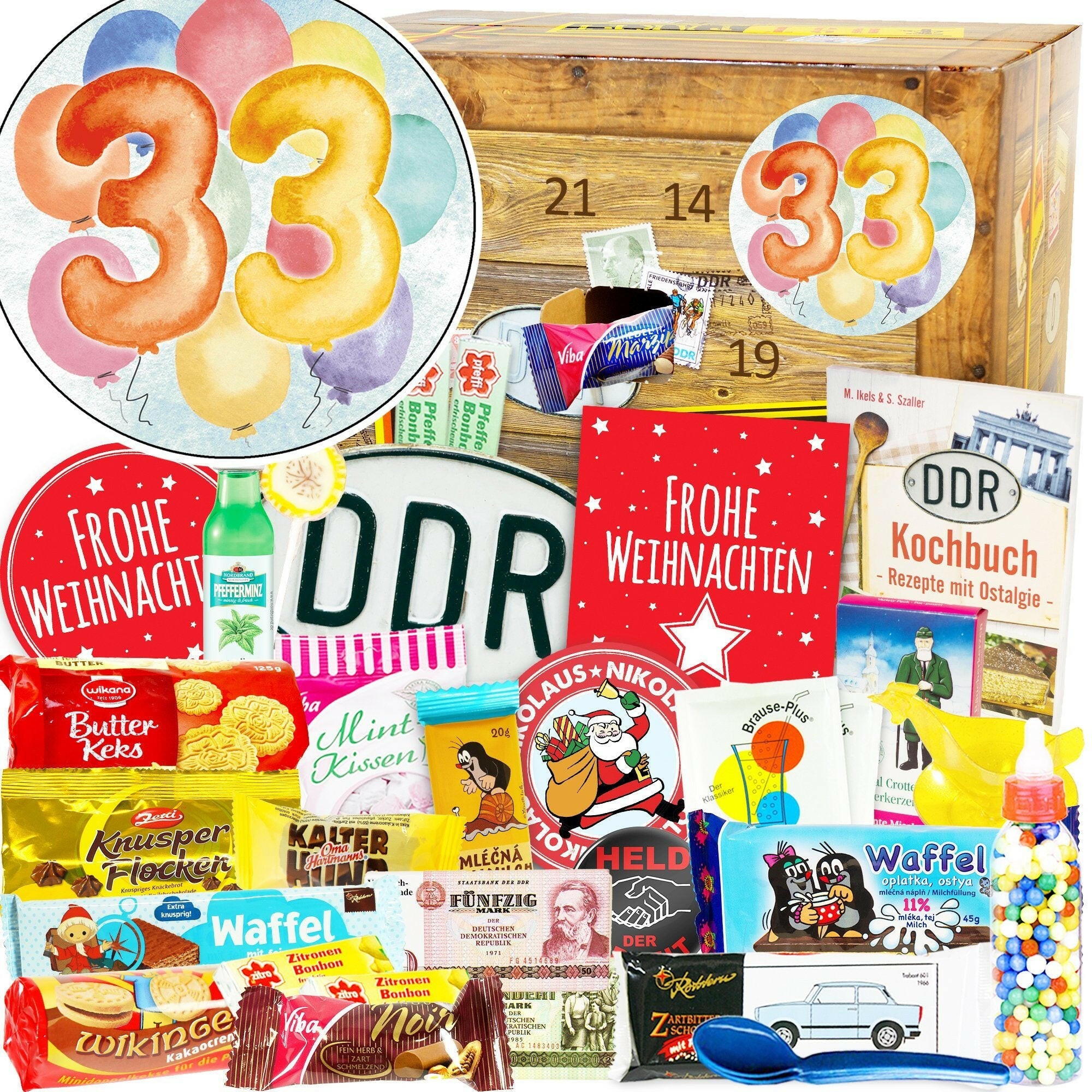Zahl 33 - Adventskalender DDR - Ossiladen I Ostprodukte Versand