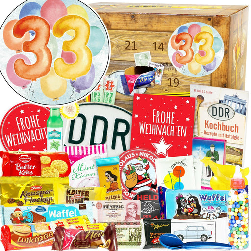 Zahl 33 - Adventskalender DDR - Ossiladen I Ostprodukte Versand