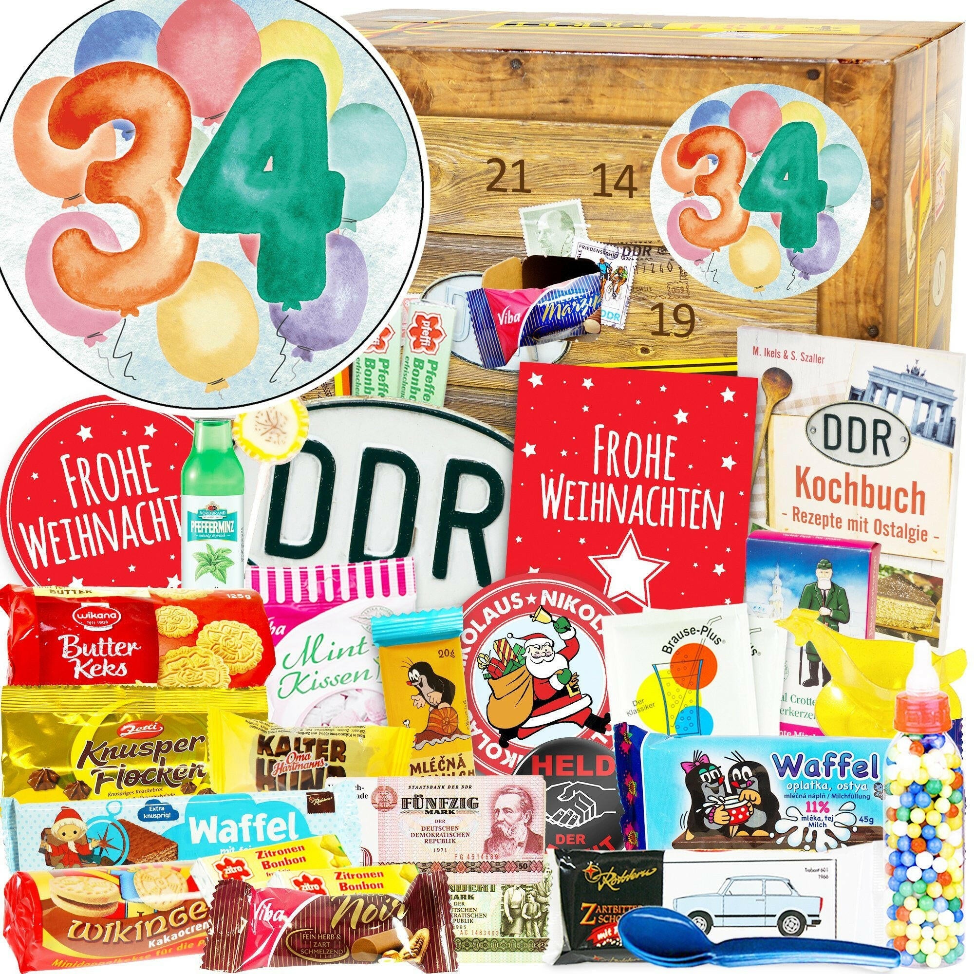 Zahl 34 - Adventskalender DDR - Ossiladen I Ostprodukte Versand