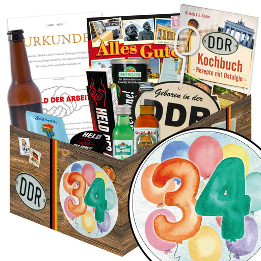 Zahl 34 - Geschenkset Ostpaket "Männer Box" - Ossiladen I Ostprodukte Versand