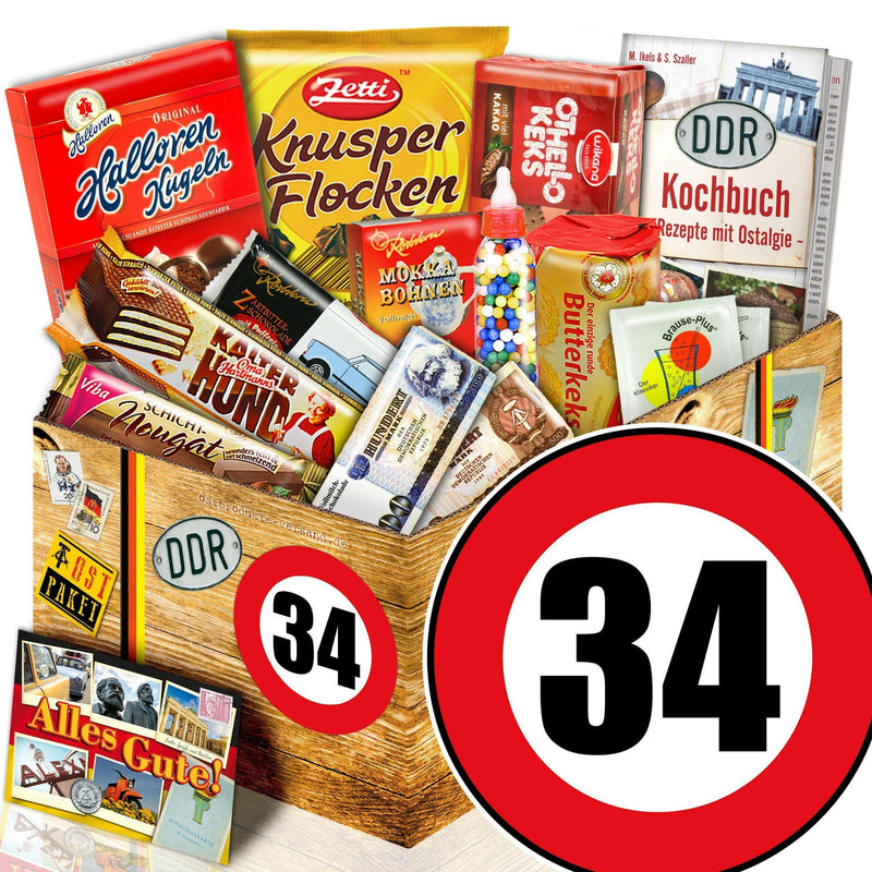 Zahl 34 - Süßigkeiten Set DDR L - Ossiladen I Ostprodukte Versand