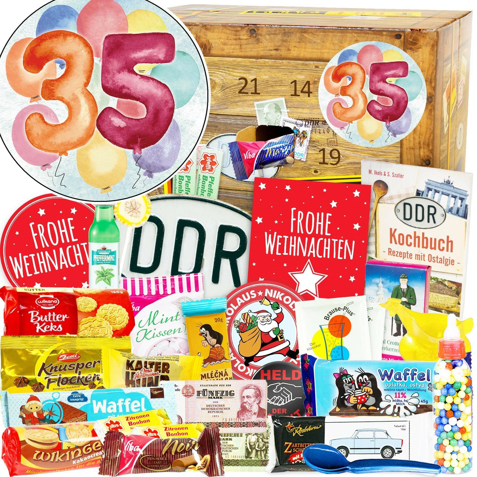 Zahl 35 - Adventskalender DDR - Ossiladen I Ostprodukte Versand
