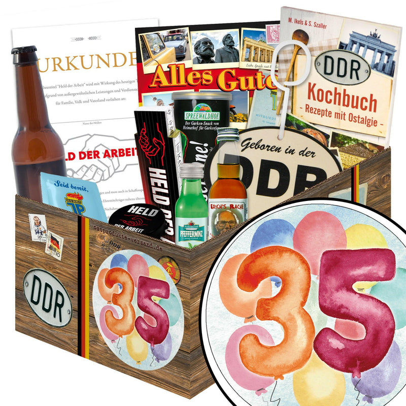 Zahl 35 - Geschenkset Ostpaket "Männer Box" - Ossiladen I Ostprodukte Versand