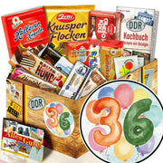 Zahl 36 - Süßigkeiten Set DDR L - Ossiladen I Ostprodukte Versand