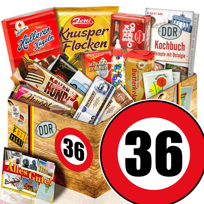 Zahl 36 - Süßigkeiten Set DDR L - Ossiladen I Ostprodukte Versand
