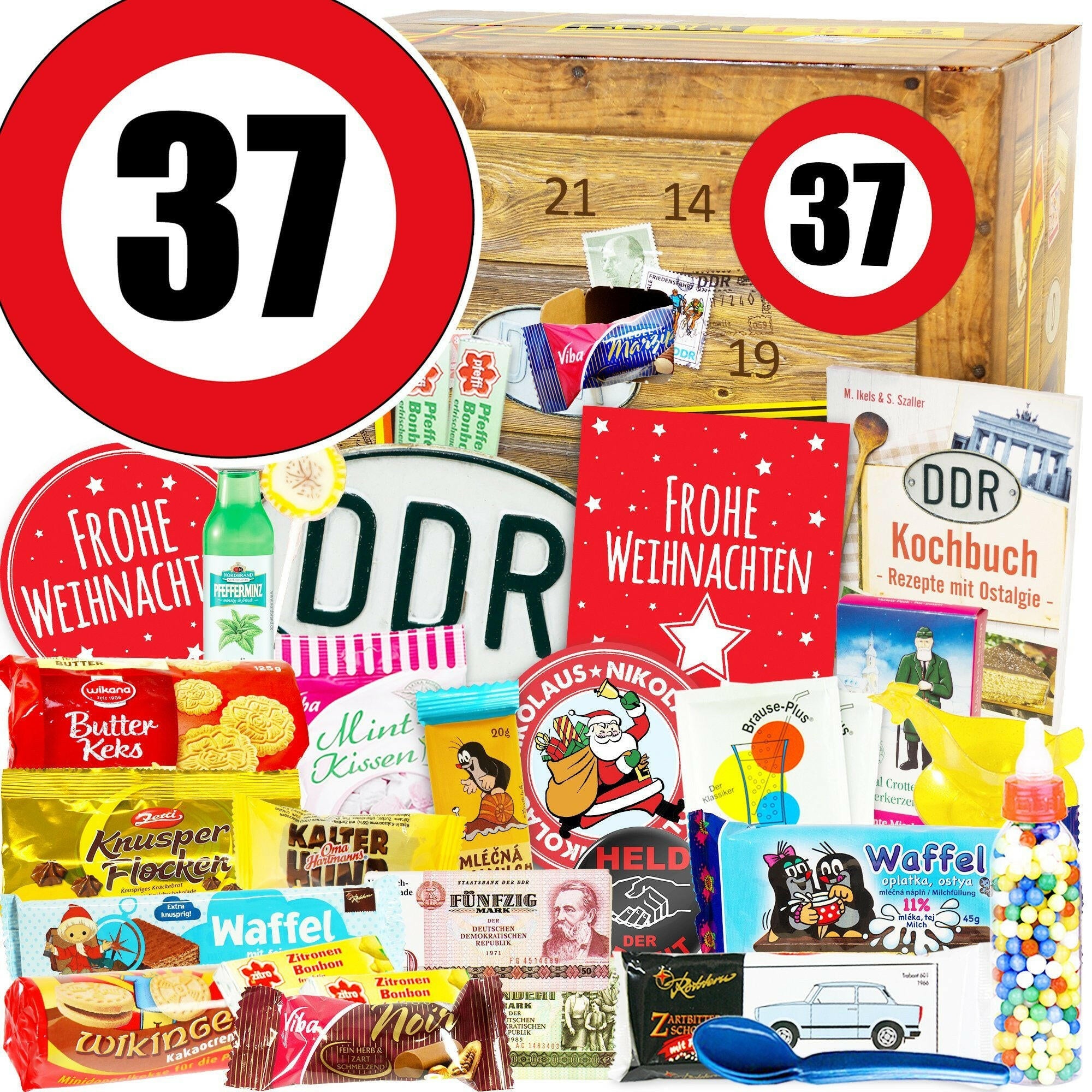Zahl 37 - DDR Adventskalender - Ossiladen I Ostprodukte Versand