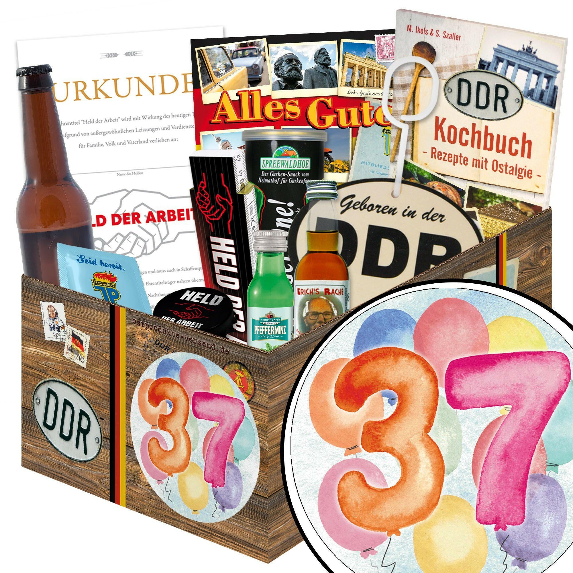 Zahl 37 - Geschenkset Ostpaket "Männer Box" - Ossiladen I Ostprodukte Versand