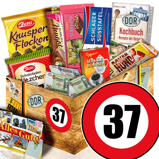 Zahl 37 - Geschenkset Ostpaket "Schokoladenbox M" - Ossiladen I Ostprodukte Versand