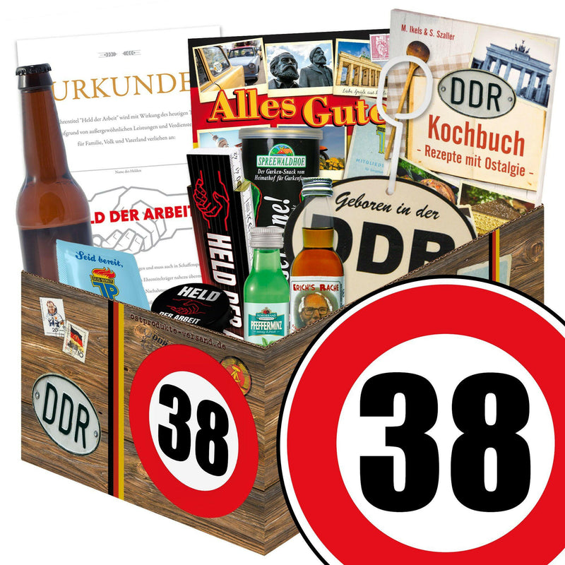 Zahl 38 - Geschenkset Ostpaket "Männer Box" - Ossiladen I Ostprodukte Versand