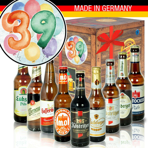 Zahl 39 - Geschenkbox "Ostbiere" 9er Set - Ossiladen I Ostprodukte Versand