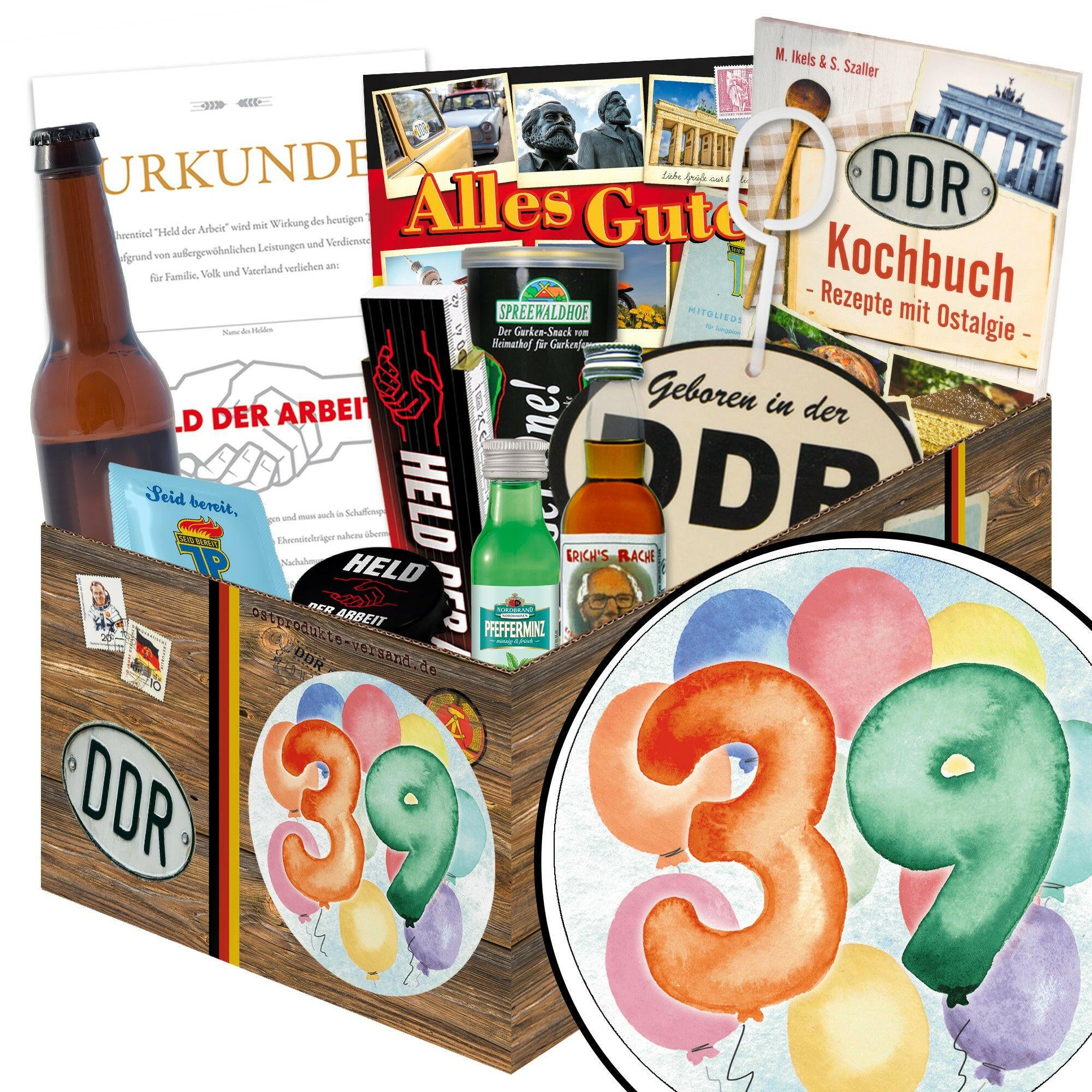 Zahl 39 - Geschenkset Ostpaket "Männer Box" - Ossiladen I Ostprodukte Versand