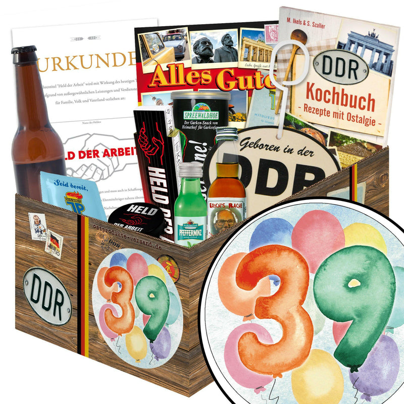 Zahl 39 - Geschenkset Ostpaket "Männer Box" - Ossiladen I Ostprodukte Versand