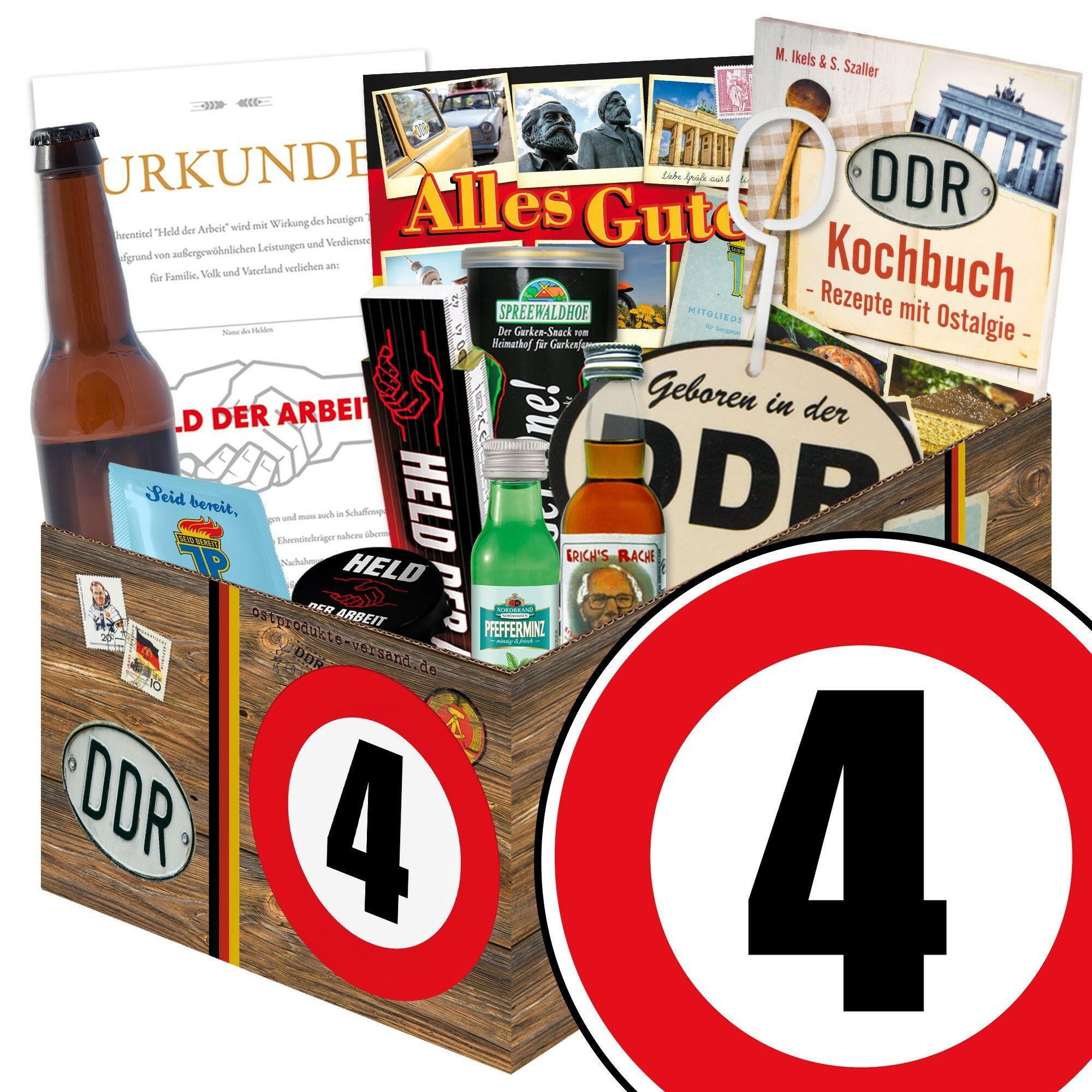 Zahl 4 - Geschenkset Ostpaket "Männer Box" - Ossiladen I Ostprodukte Versand