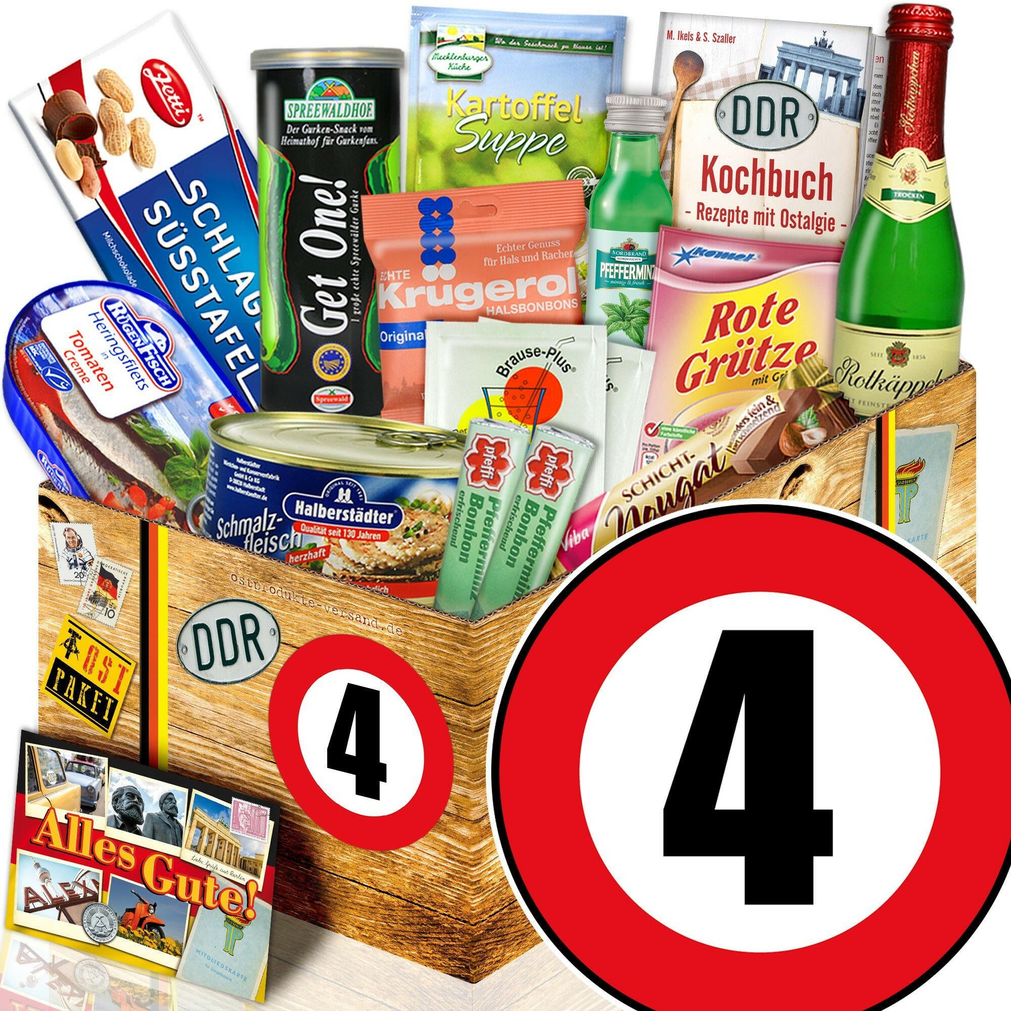 Zahl 4 - Spezialitäten Set M - Ossiladen I Ostprodukte Versand